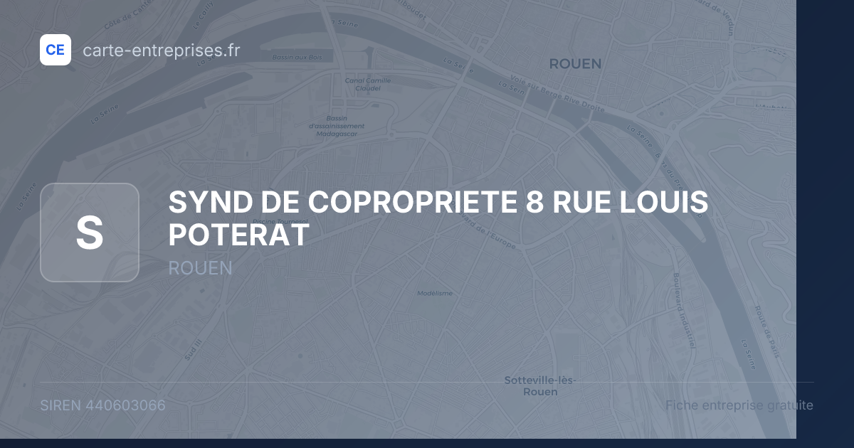 SYND DE COPROPRIETE 8 RUE LOUIS POTERAT — 440603066 — fiche entreprise