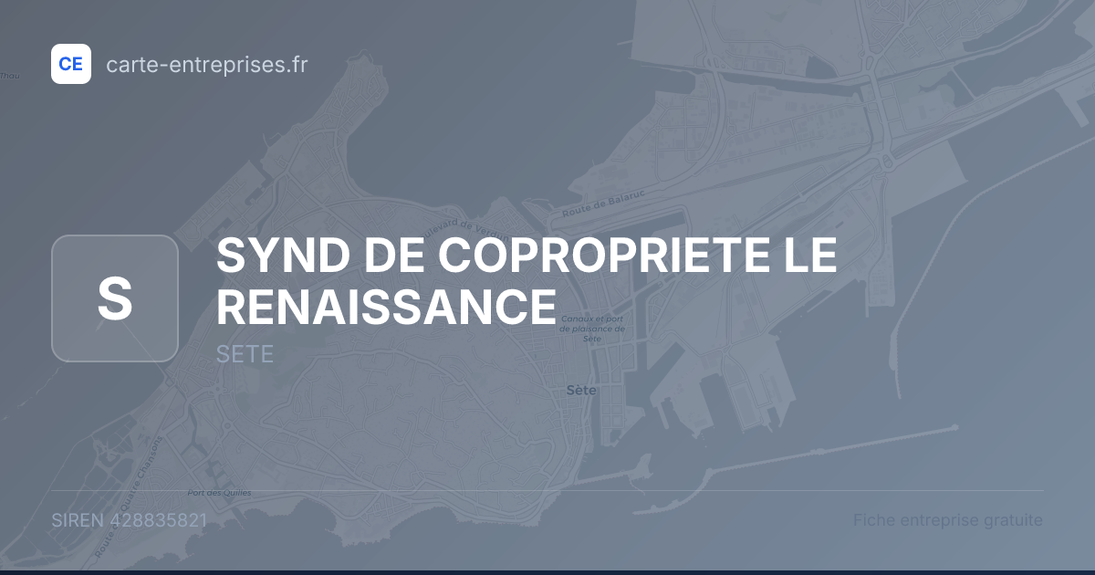 SYND DE COPROPRIETE LE RENAISSANCE — 428835821 — fiche entreprise