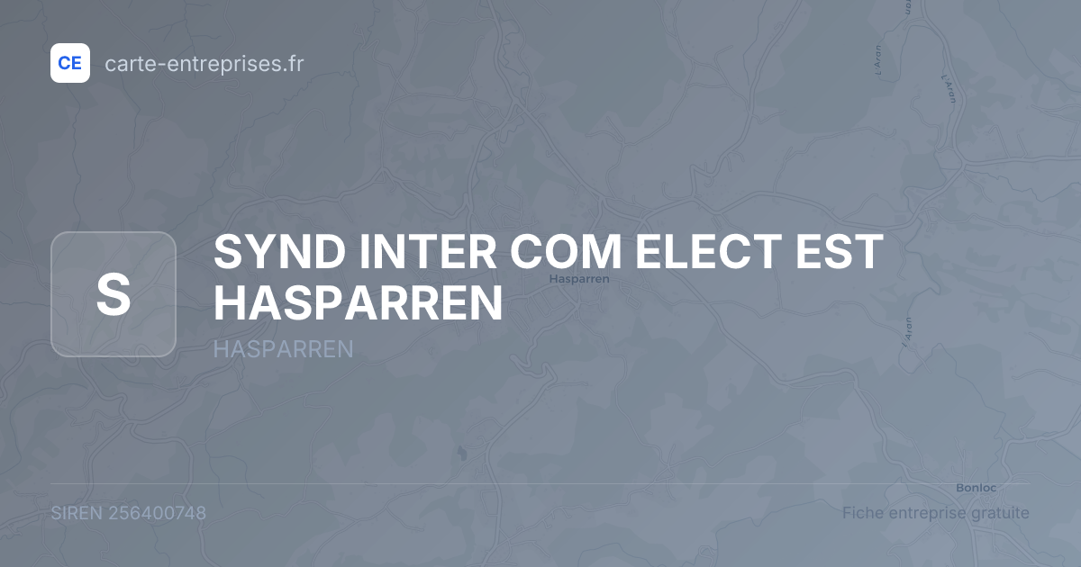 SYND INTER COM ELECT EST HASPARREN — 256400748 — fiche entreprise