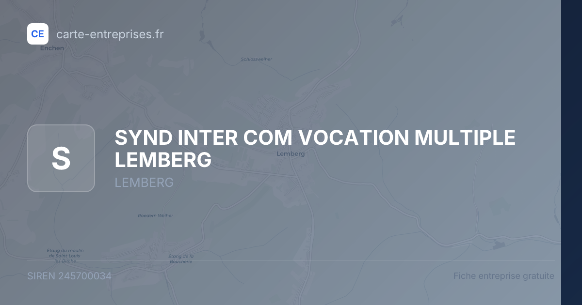 SYND INTER COM VOCATION MULTIPLE LEMBERG — 245700034 — fiche entreprise