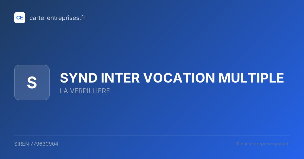 SYND INTER VOCATION MULTIPLE — 779630904 — fiche entreprise