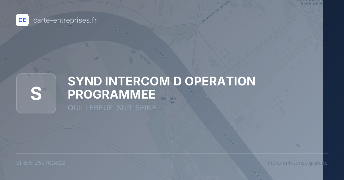 SYND INTERCOM D OPERATION PROGRAMMEE — 252703822 — fiche entreprise