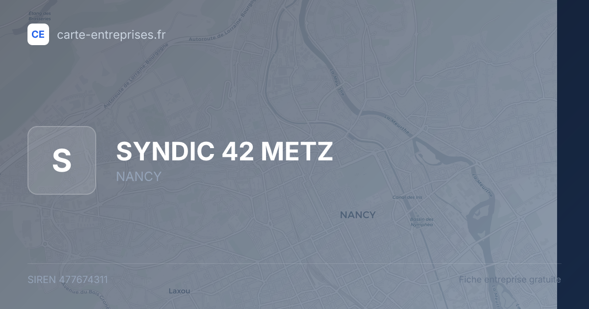 SYNDIC 42 METZ — 477674311 — fiche entreprise