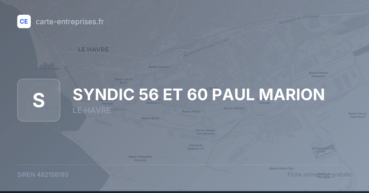 SYNDIC 56 ET 60 PAUL MARION — 482158193 — fiche entreprise