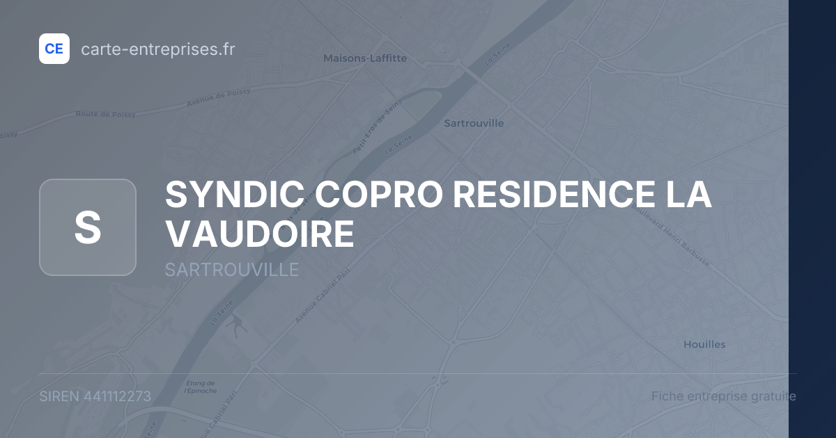 SYNDIC COPRO RESIDENCE LA VAUDOIRE — 441112273 — fiche entreprise