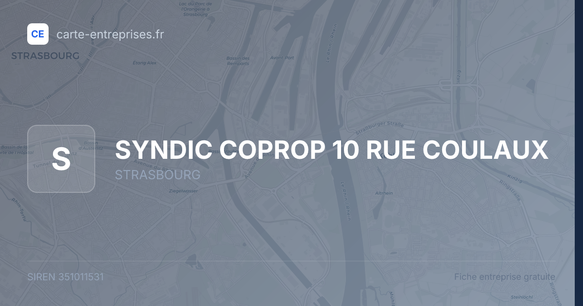 SYNDIC COPROP 10 RUE COULAUX — 351011531 — fiche entreprise