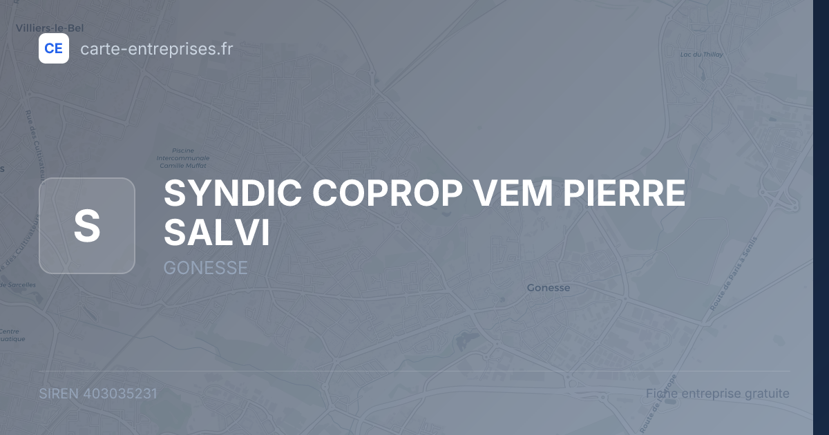 SYNDIC COPROP VEM PIERRE SALVI — 403035231 — fiche entreprise