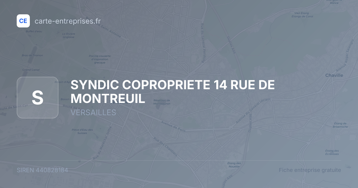 SYNDIC COPROPRIETE 14 RUE DE MONTREUIL — 440828184 — fiche entreprise