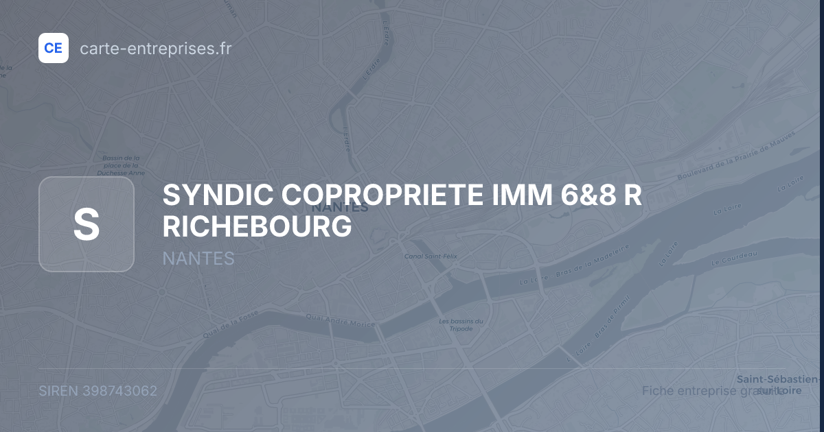 SYNDIC COPROPRIETE IMM 6&8 R RICHEBOURG — 398743062 — fiche entreprise