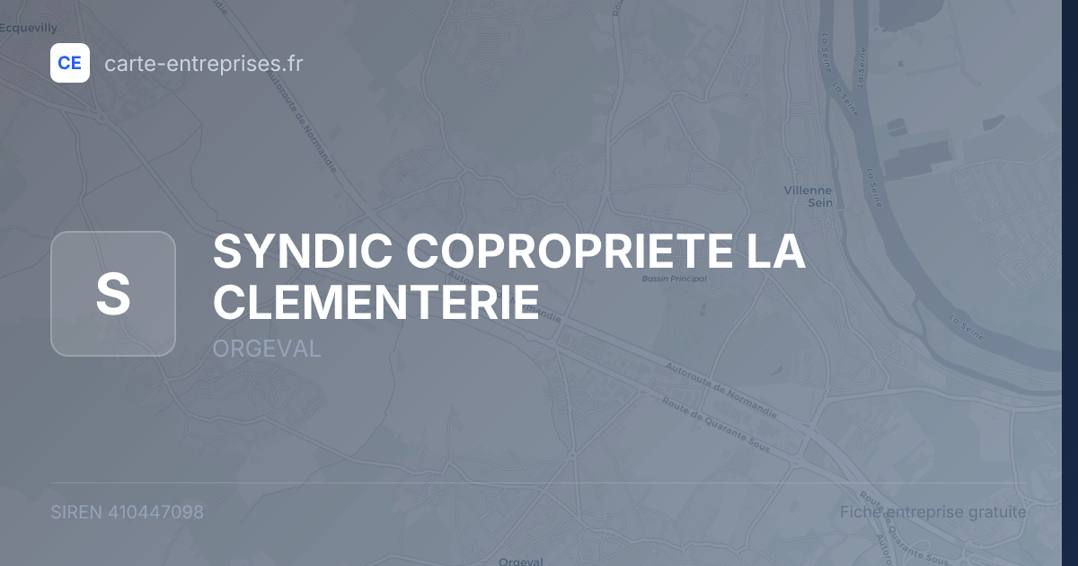 SYNDIC COPROPRIETE LA CLEMENTERIE — 410447098 — fiche entreprise