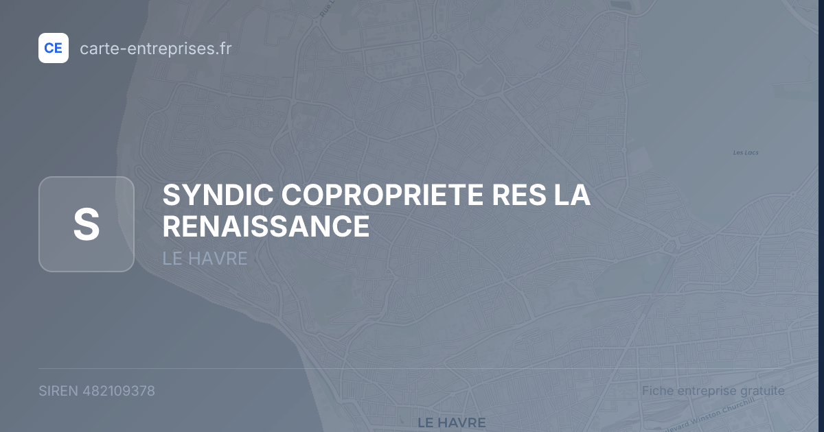 SYNDIC COPROPRIETE RES LA RENAISSANCE — 482109378 — fiche entreprise