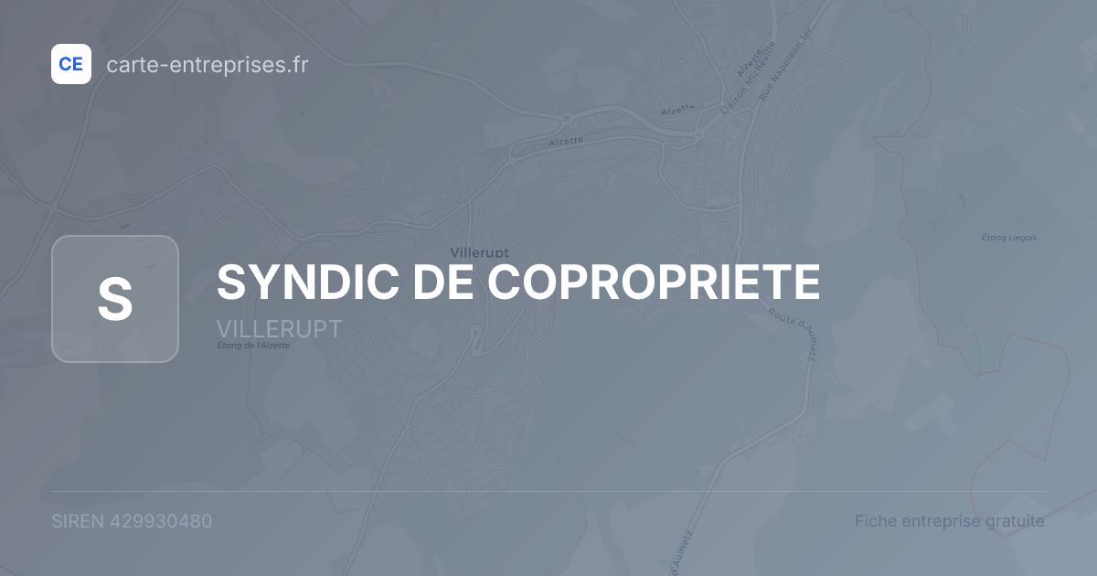 SYNDIC DE COPROPRIETE — 429930480 — fiche entreprise