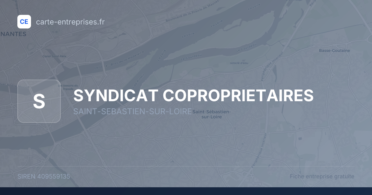 SYNDICAT COPROPRIETAIRES — 409559135 — fiche entreprise