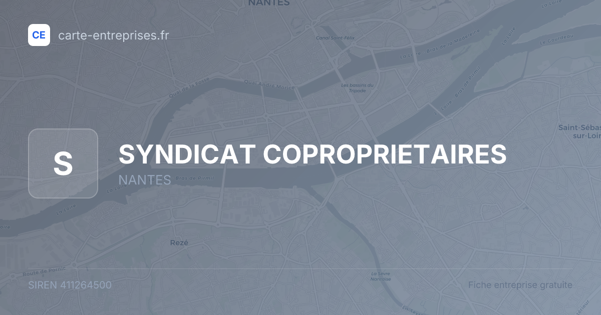 SYNDICAT COPROPRIETAIRES — 411264500 — fiche entreprise