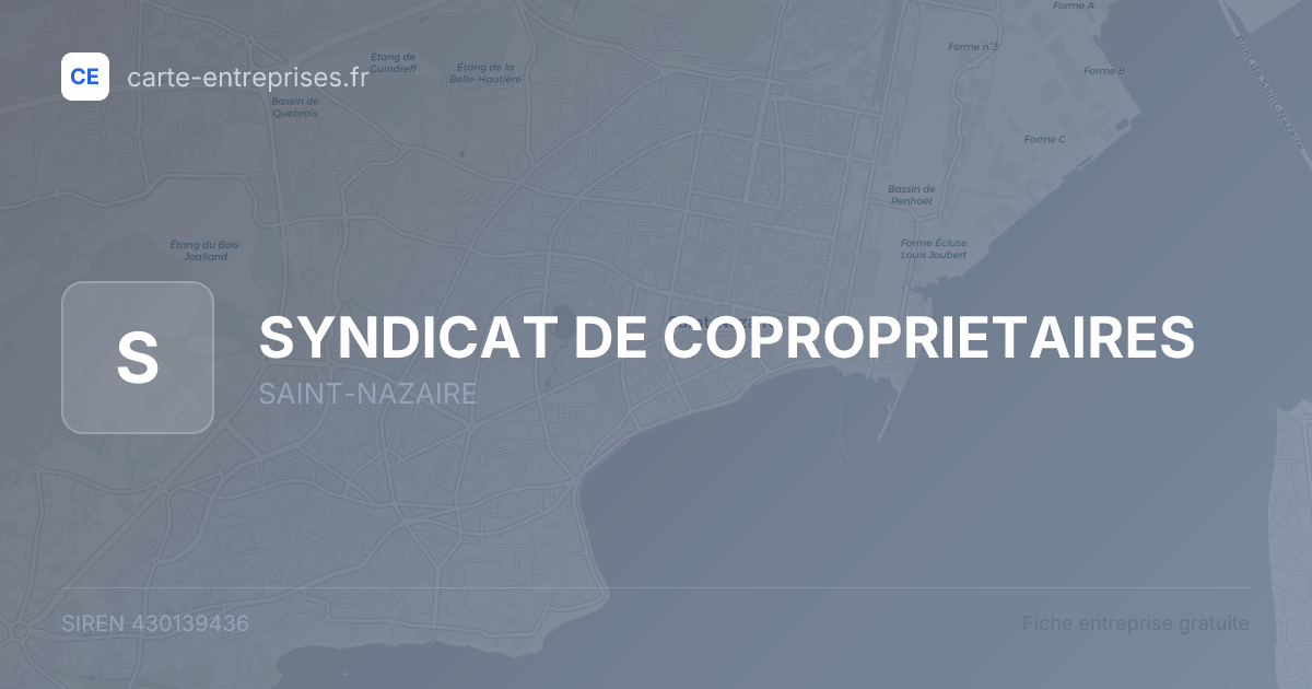 SYNDICAT DE COPROPRIETAIRES — 430139436 — fiche entreprise