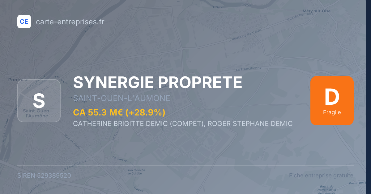 SYNERGIE PROPRETE — 529389520 — fiche entreprise