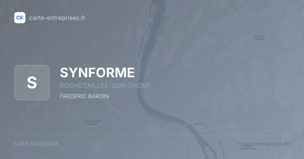 SYNFORME — 523793024 — fiche entreprise