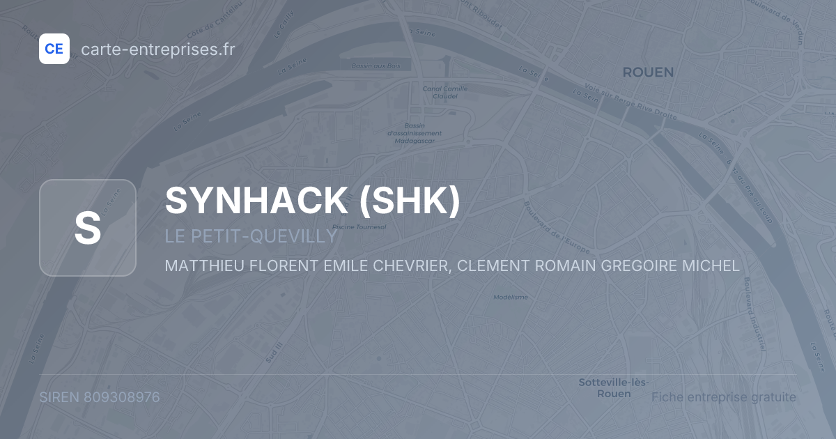 SYNHACK (SHK) — 809308976 — fiche entreprise