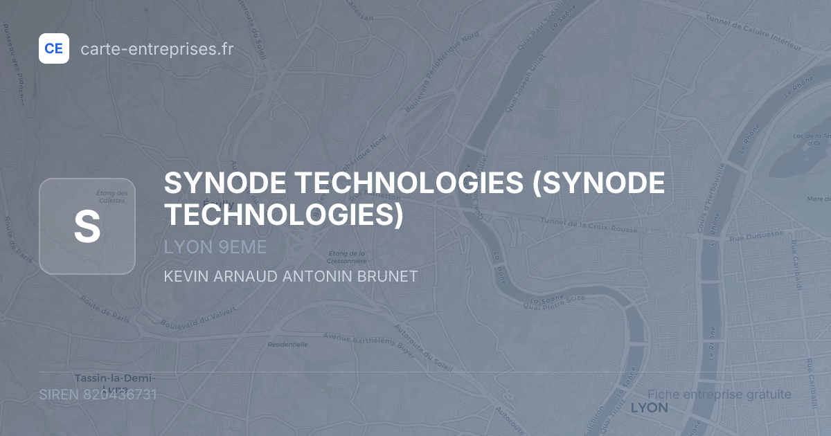 SYNODE TECHNOLOGIES — 820436731 — fiche entreprise