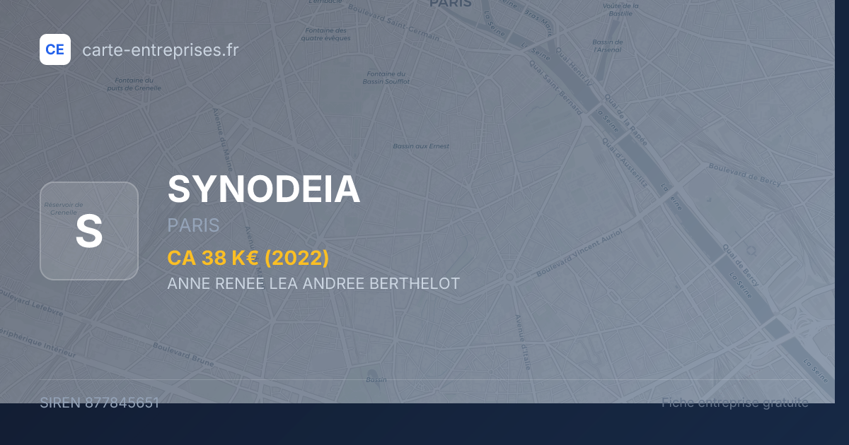 SYNODEIA — 877845651 — fiche entreprise