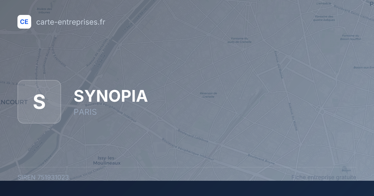 SYNOPIA — 751931023 — fiche entreprise