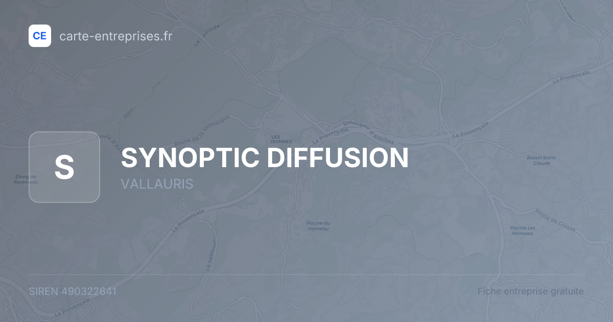 SYNOPTIC DIFFUSION — 490322641 — fiche entreprise