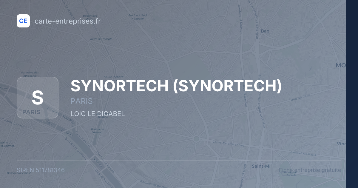 SYNORTECH — 511781346 — fiche entreprise