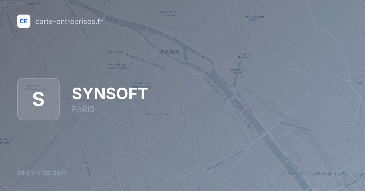 SYNSOFT — 413813874 — fiche entreprise