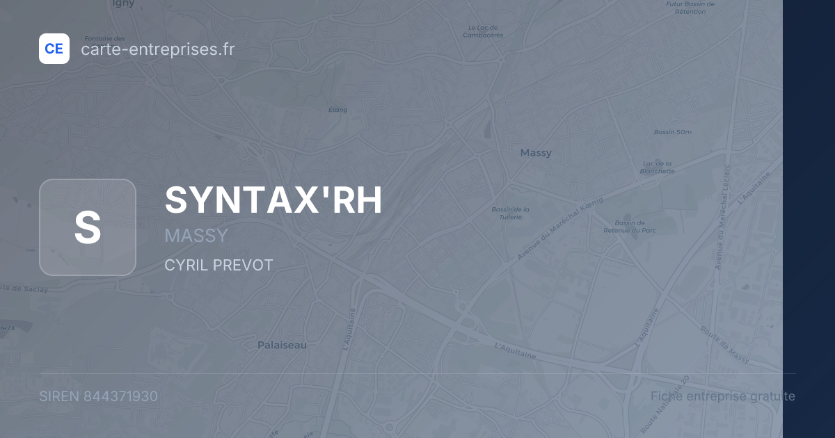 SYNTAX'RH — 844371930 — fiche entreprise