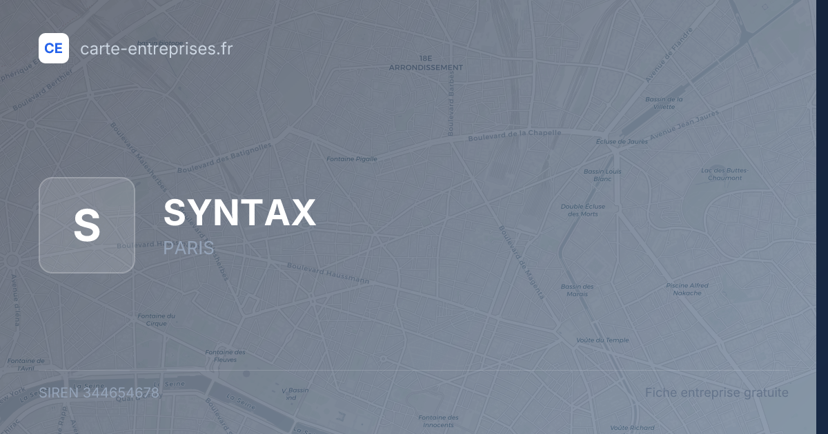 SYNTAX — 344654678 — fiche entreprise