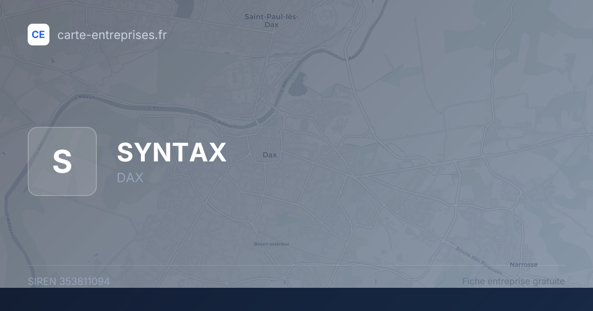 SYNTAX — 353811094 — fiche entreprise