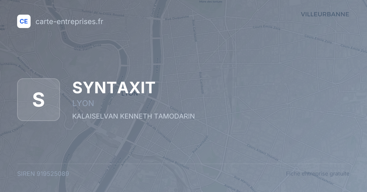 SYNTAXIT — 919525089 — fiche entreprise