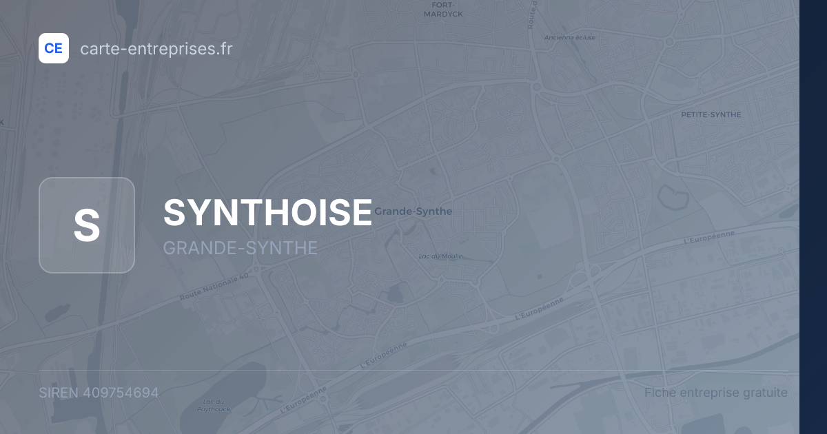 SYNTHOISE — 409754694 — fiche entreprise