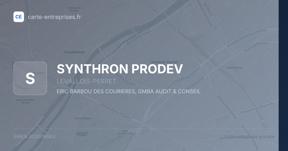 SYNTHRON PRODEV — 403076664 — fiche entreprise