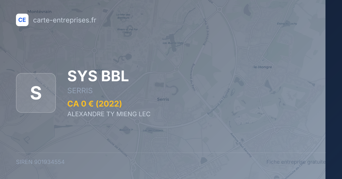 SYS BBL — 901934554 — fiche entreprise
