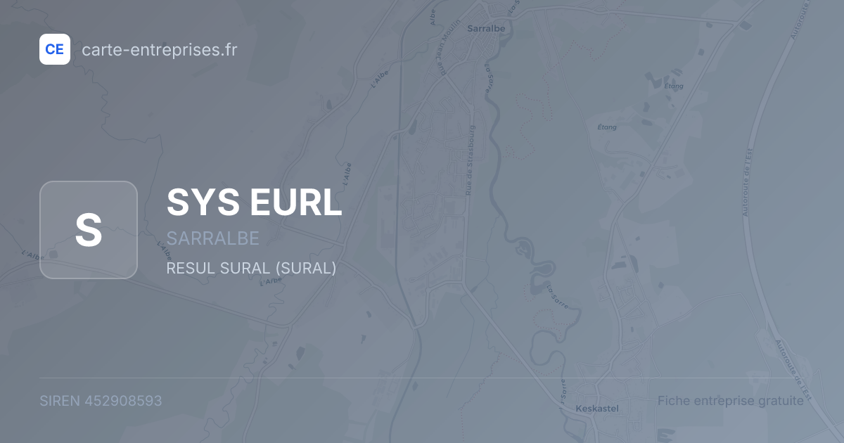 SYS EURL — 452908593 — fiche entreprise