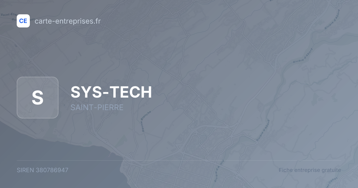 SYS-TECH — 380786947 — fiche entreprise
