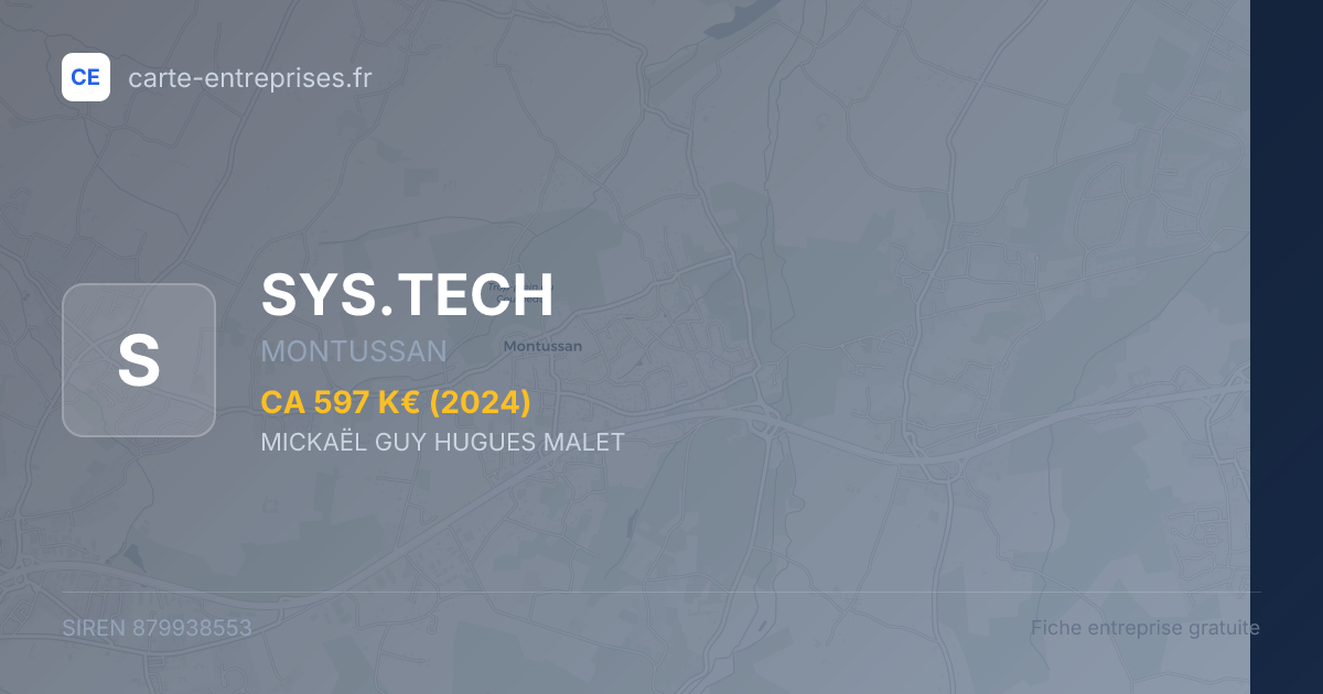 SYS.TECH — 879938553 — fiche entreprise