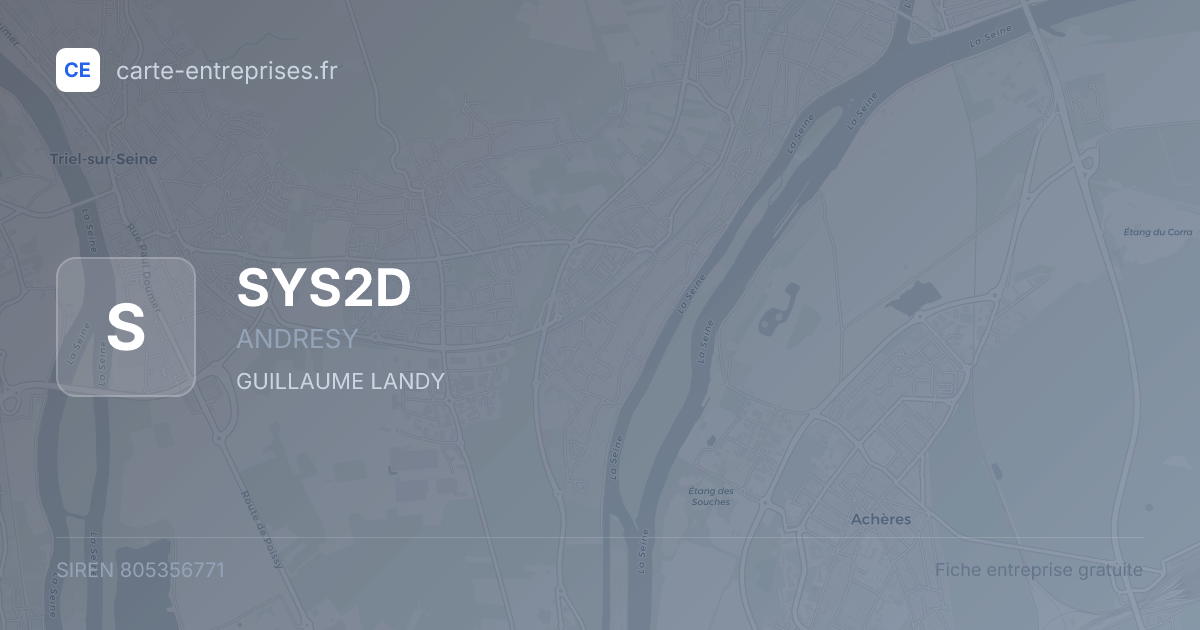 SYS2D — 805356771 — fiche entreprise
