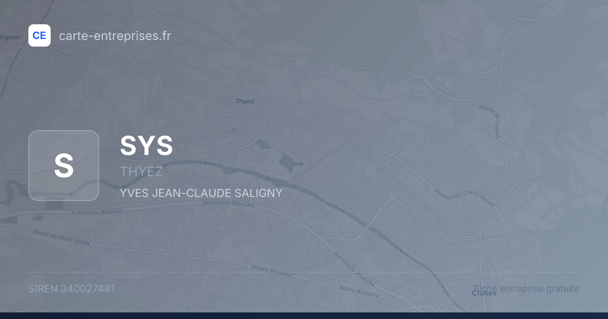 SYS — 340027481 — fiche entreprise