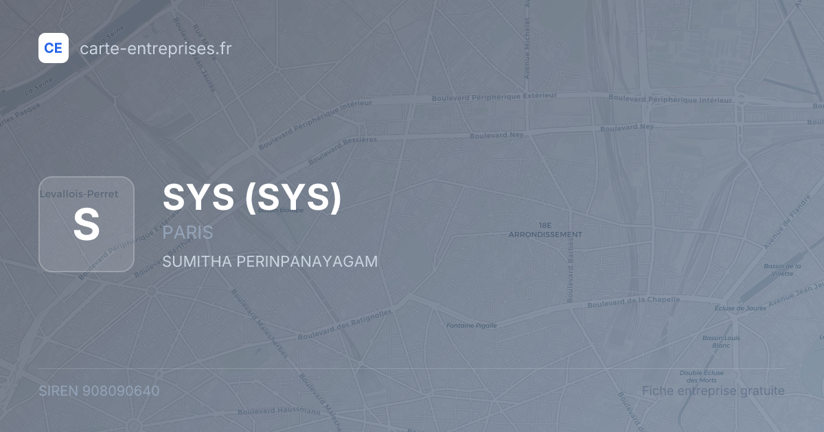SYS — 908090640 — fiche entreprise