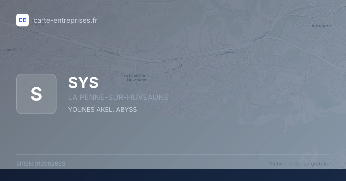 SYS — 912962693 — fiche entreprise