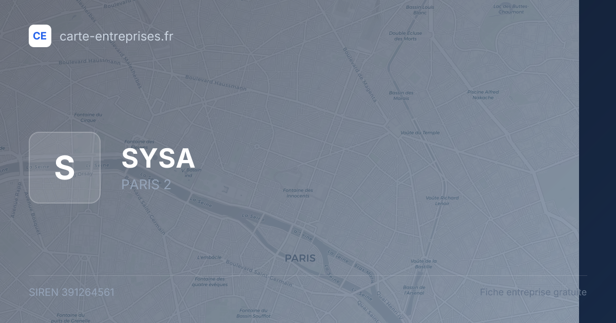 SYSA — 391264561 — fiche entreprise