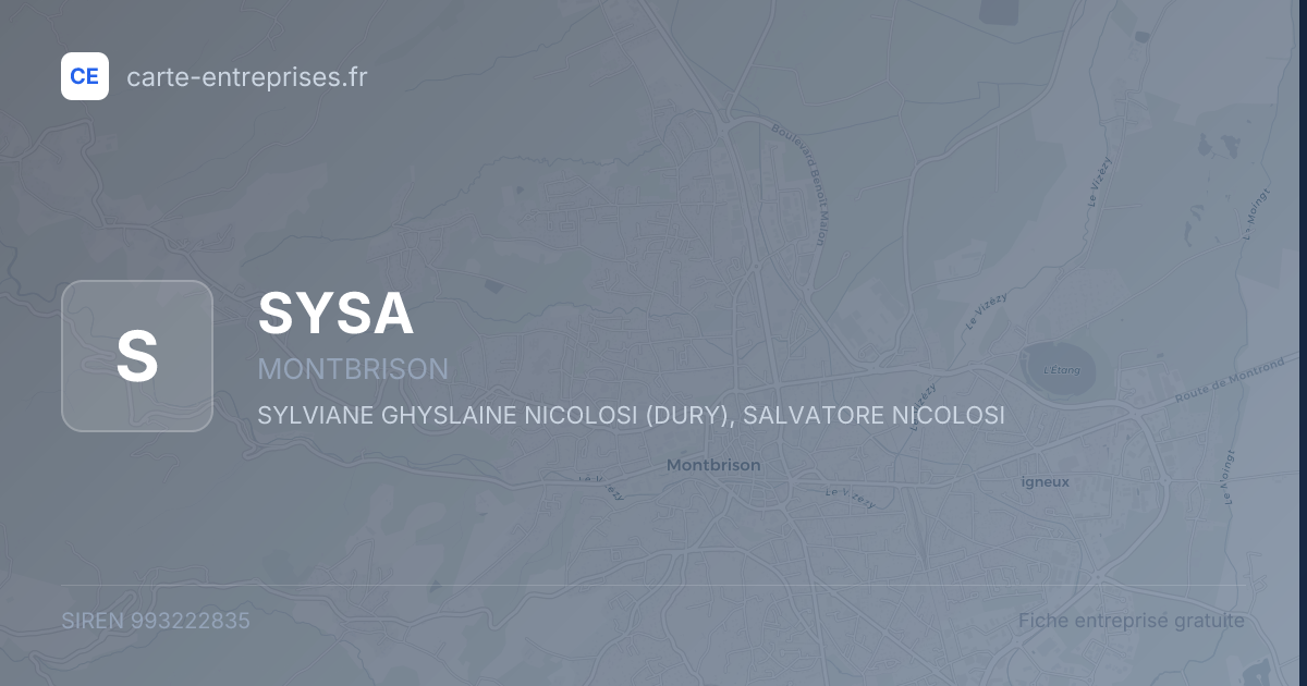 SYSA — 993222835 — fiche entreprise