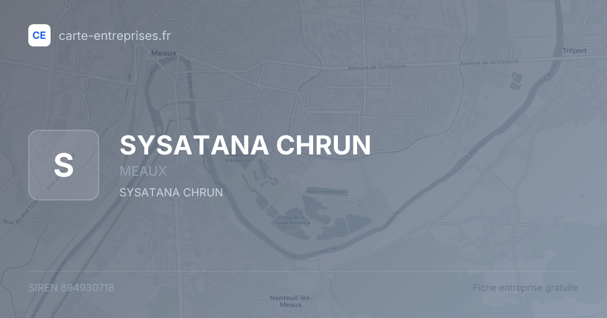 SYSATANA CHRUN — 894930718 — fiche entreprise