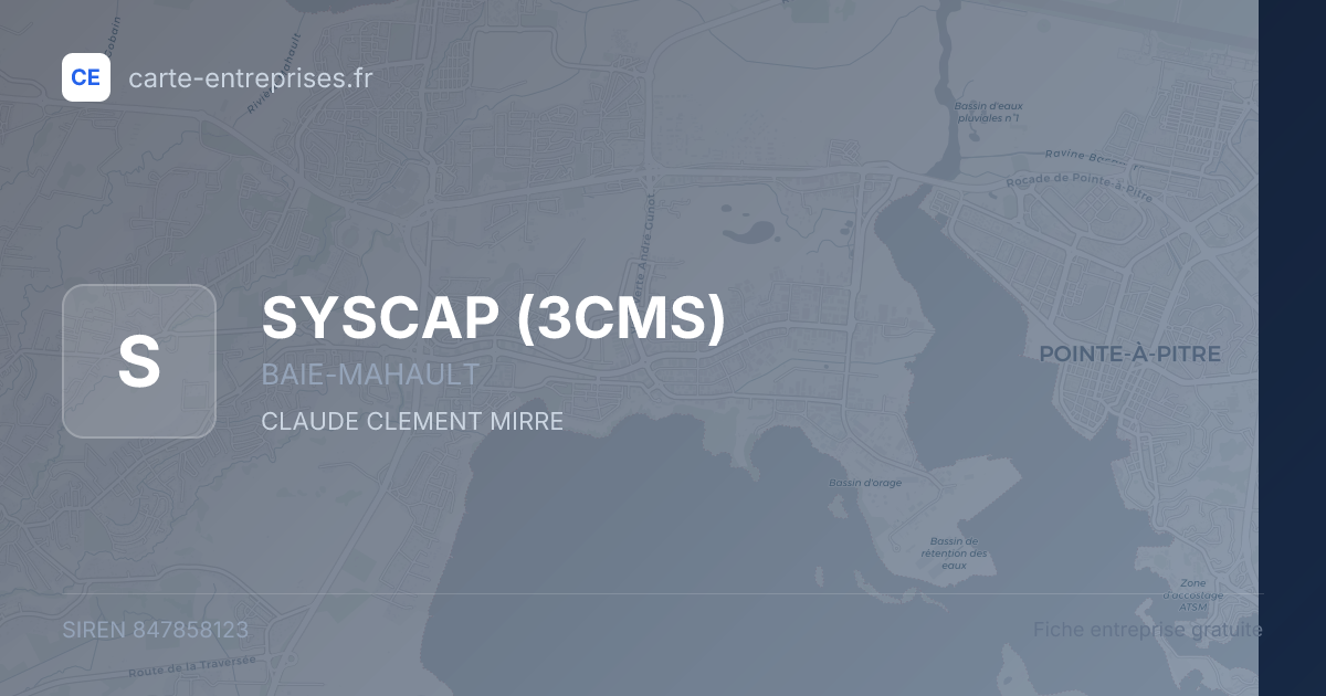 SYSCAP (3CMS) — 847858123 — fiche entreprise
