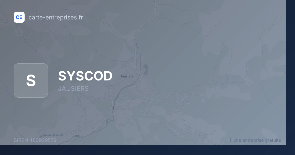 SYSCOD — 480929579 — fiche entreprise
