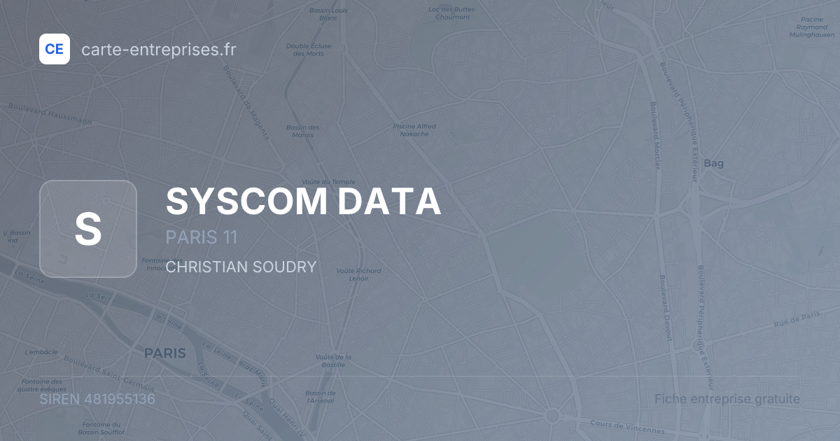 SYSCOM DATA — 481955136 — fiche entreprise