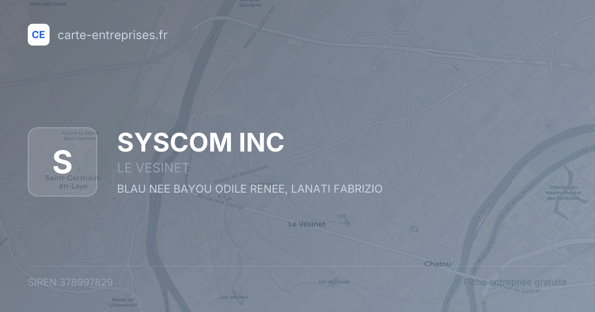 SYSCOM INC — 378997829 — fiche entreprise
