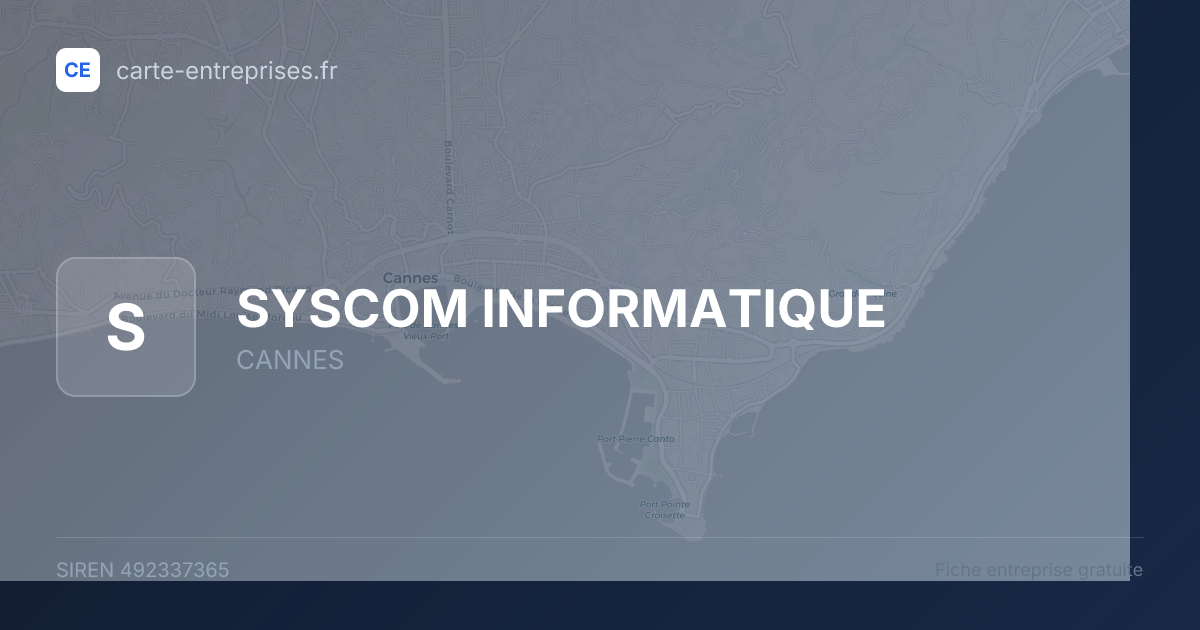 SYSCOM INFORMATIQUE — 492337365 — fiche entreprise